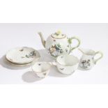 Herend of Hungary tea set, to include a teapot decorated with birds and butterflies, together with