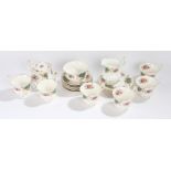 Royal Albert Berkeley pattern tea service, consisting of six tea cups, saucers and side plates,