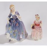 Royal Doulton figurine 'Cerise', HN1607 (AF), together with one other 'Nicola', HN2839, (2)