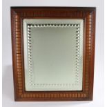 19th Century wall mirror, with a facetted mirror plate housed within the Cherrywood frame, 46cm x