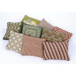 A collection of cushions. With various geometric designs, (9)