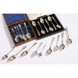 Set of six 19th Century silver teaspoons, hallmarked for Newcastle, maker Thomas Wheatley,