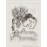 After Marc Chagall, Petit Autoportrait Noir, 1975, pencil signed and numbered 29/50, 13cm x 18cm
