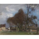 Attributed David Murray (1849-1933) 20th Century pastel, landscape scene with trees and distant