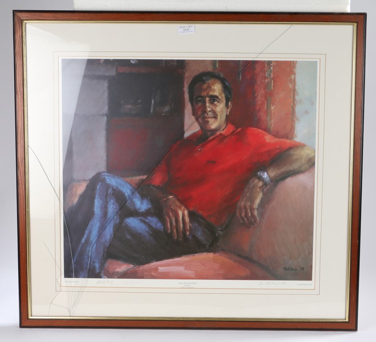 After Anne Mackintosh (Contemporary) Seve Ballesteros, pencil signed Artist proof, 56cm x 50cm