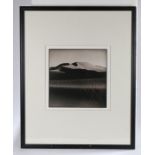 Sally Mayman (contemporary) Sossusvlei Dunes, Namibia 1992, black and white cotton print, pencil