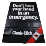 Seat Belt posters, of very large proportions and in sections, "Don't Loose your head in an