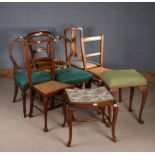 Six bedroom chairs, two dressing table stools (8)