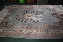 Chinese rug, with a pale blue field and flower design, 184cm wide, 283cm long
