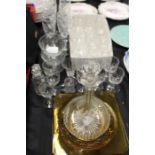 Glassware, to include wine glasses, decanter and other glassware (qty)