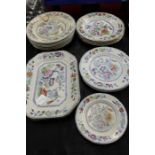 Collection of Victorian Mason's Ironstone plates and serving dishes (qty)