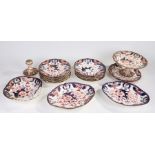 Quantity of late 19th/early 20th Century Royal Crown Derby desert ware, in the imari pattern,