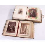 Two 19th Century carte de visite albums and contents, to include an example depicting possibly