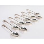 Four William IV silver teaspoons, Exeter 1834, maker William Woodman, in the Old English pattern,