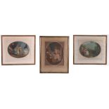 Three 19th Century French prints entitled Coucou, Quand L'Hymen dort L' Amor veille and La