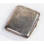 Edwardian silver cigarette case, Birmingham 1909, J. Gloster Ltd., with foliate engraved and