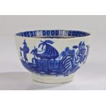 18th Century Worcester porcelain tea bowl, 1775-1790, The Fisherman and Cormorant pattern, Chinese