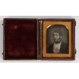 19th Century sixteenth plate daguerreotype, of a gentleman, J E MAYALL, DAGUERREOTYPE INSTITUTION