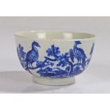 18th Century Worcester porcelain tea bowl, 1770-1785, The Birds in Branches pattern, crescent C mark