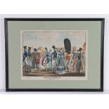 After William McCleary, Satirical print, Fashionables of 1821, 33cm x 24cm