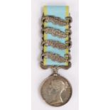 Crimea Medal with clasps 'Alma', 'Balaklava', 'Inkerman', 'Sebastopol' (H. OUSELEY. (Misspelled)