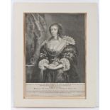 After Anthony van Dyck, three-quarter length portrait of Henrietta Maria, Queen of Charles I,