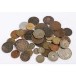 Collection of coins, to include a Victoria Florin, George V Half Crown, Russian 5 Kopeks, etc, (