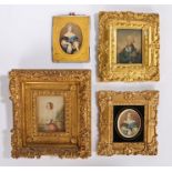 Four 19th Century portrait prints, to include Admiral Nelson, Queen Victoria, a lady and a Princess,