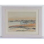 Fyffe Christie (1918-1979) Amble, Northumberland, signed lower right, pencil 32x23cm