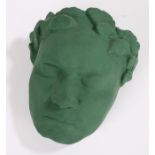 Ludwig Van Beethoven Life mask, a copy of the mask taken by Franz Klein in 1812, with a laurel