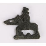 15th Century Medieval pilgrims badge, with a Jousting Knight, 43mm high