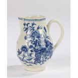 18th Century Worcester porcelain sparrow beak jug, 1765-1785, The Fence pattern, crescent mark to