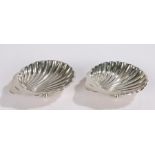 Pair of Edward VII silver butter dishes, Sheffield 1908/09, maker Harrison Brothers & Howson (George