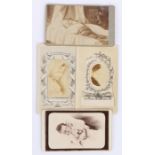 19th Century post-mortem carte de visite ( memorial portraiture/mourning portrait) four examples,