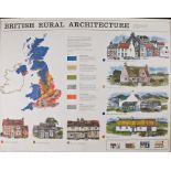 British Rural Architecture poster, designed by Ronald Maddox, printed by Taylowe Limited,