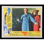 The Ipcress File (1965) - American lobby card, starring Michael Caine, Nigel Green, and Guy Doleman,