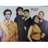 Pulp poster, with the five band members 140cm x 100cm