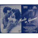 Made in Heaven (1987) - Britihs Quad film poster, starring Timothy Hutton and Kelly McGillis,