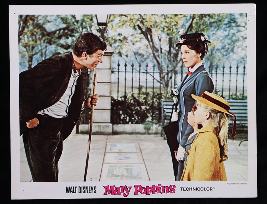 Walt Disney's Mary Poppins (1964) - American lobby card, starring Julie Andrews, Dick Van Dyke,