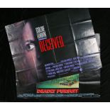 two British Quad film posters, consisting of Deadly Pursuit (1988) and Deceived (1991), folded,