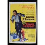 Black Tuesday (1955) film poster, starring Edward G. Robinson, Jean Parker, and Peter Graves,