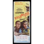 Relentless (1948) film poster, starring Robert Young and Marguerite Chapman, 91cm x 35,5cm,