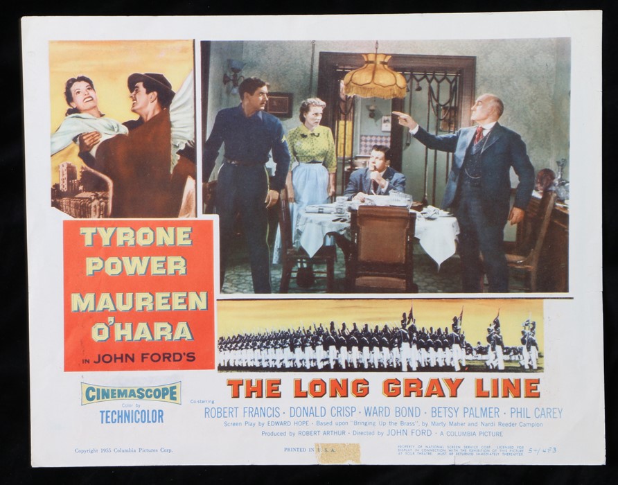 The Long Gray Line (1955) - American lobby card, starring Tyrone Power, Maureen O'Hara, and Robert