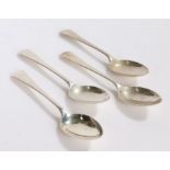 Four George V silver teaspoons, Sheffield 1933, maker Cooper Brothers & Sons Ltd, with old English