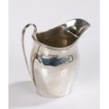 George VI silver cream jug, Chester 1938, maker Munsey & Co Ltd, with reeded loop handle, 2.3oz