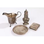 Silver, various dates and makers, to include vesta case converted to a lighter, small milk jug,