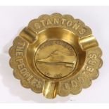 Stanton's Booter's advertising ashtray, with wording to the rim and centred with a shoe, 12cm