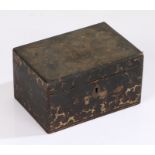 Early 20th Century Chinese export jewellery box, of rectangular form, with gilt decoration on