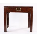 George III mahogany architects table, the rectangular top with a raised edge above the deep frieze