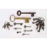 Collection of keys, 19th Century and later, to include two large examples (qty)